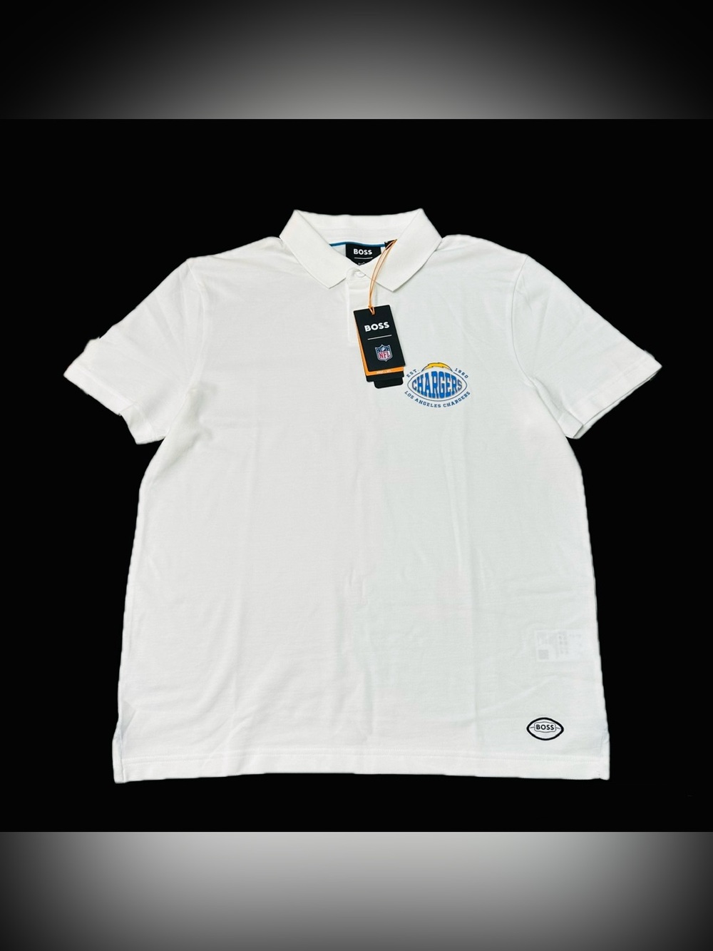 NWT Hugo Boss x NFL Los Angeles Chargers Polo Shirt Size L White